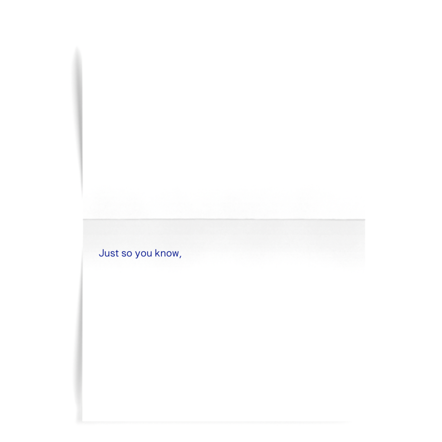 THIS IS EVERYTHING I DIDN'T SAY CARD